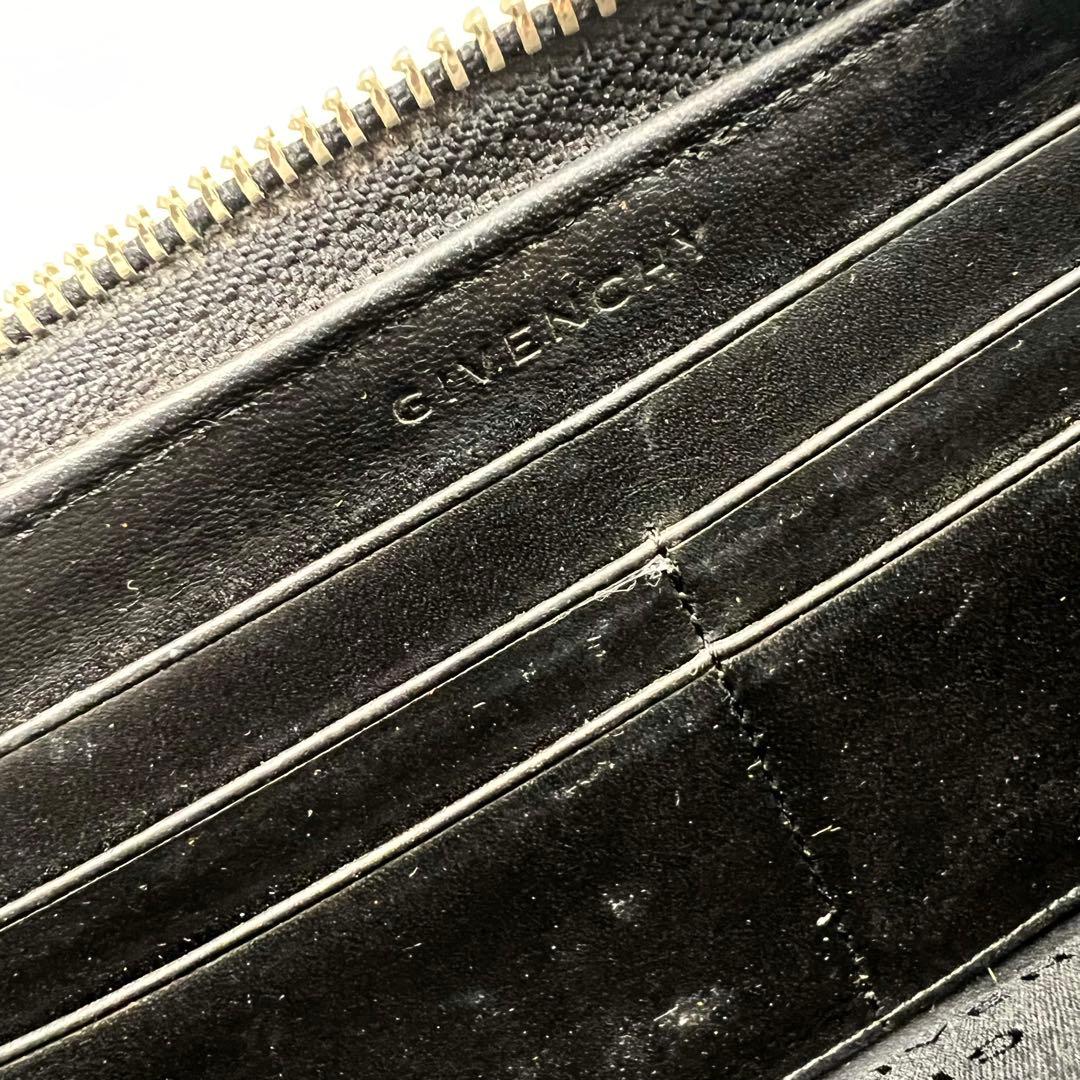 GIVENCHY ラウンドファスナー ブラック メンズ 長財布 8208