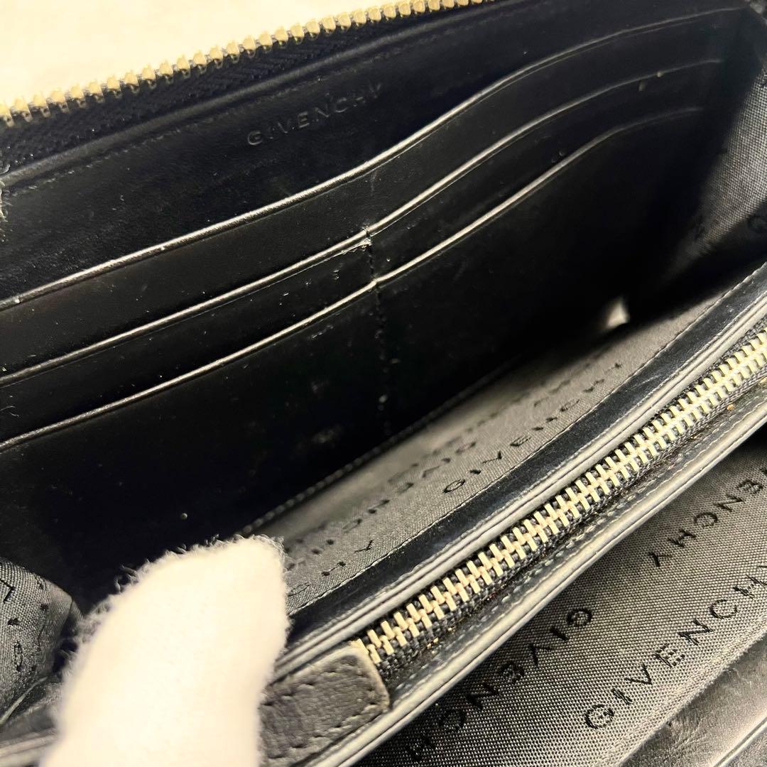 GIVENCHY ラウンドファスナー ブラック メンズ 長財布 8208