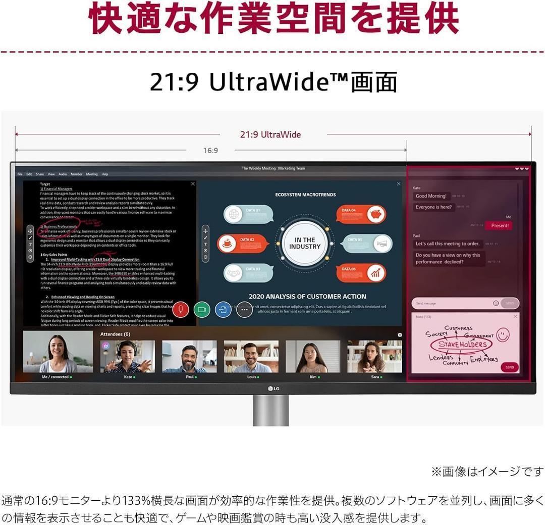 美品 LGディスプレイ 29WQ600-W 29インチウルトラワイド　非光沢