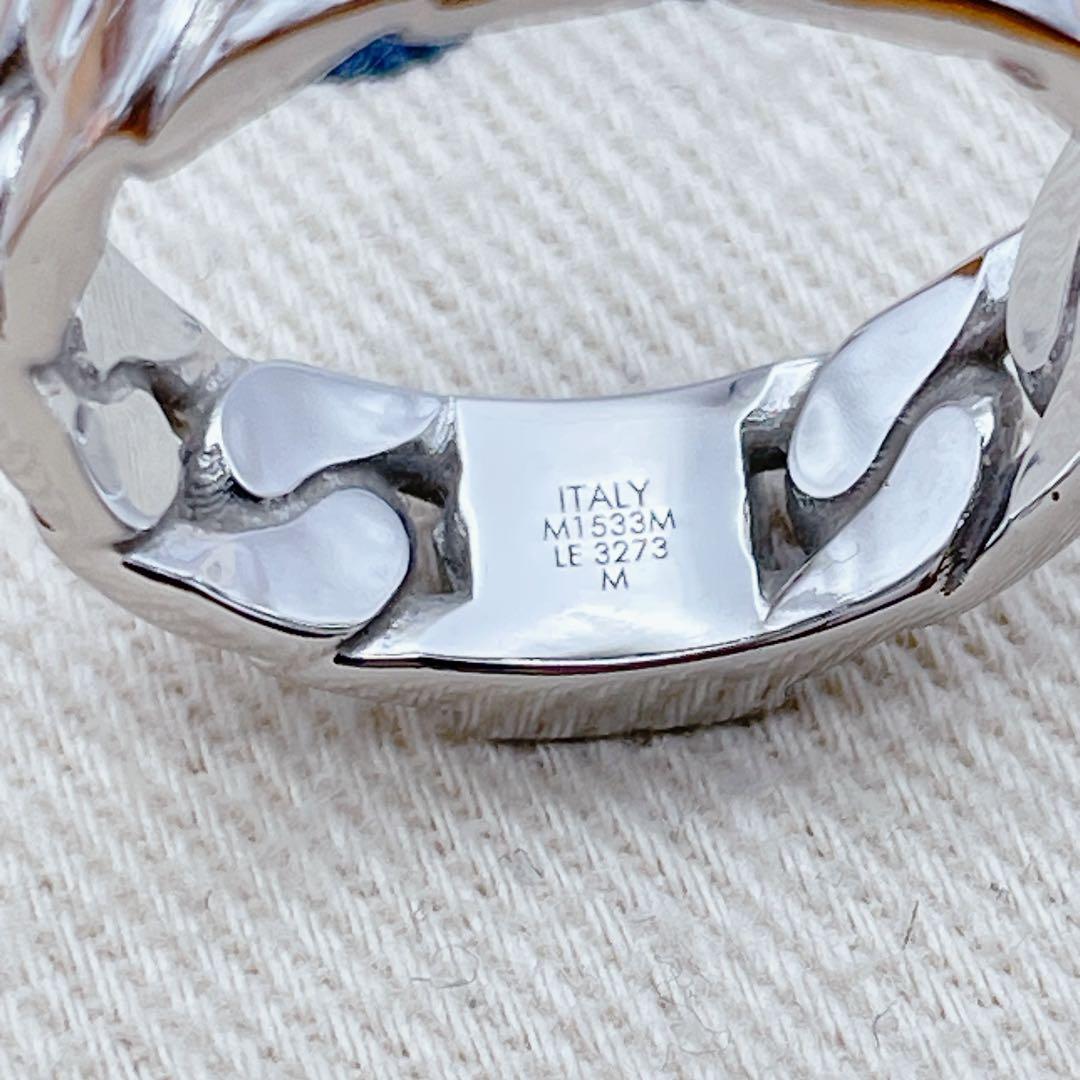 専用LOUIS VUITTON リング　チェーン　モザイク　LV シルバー