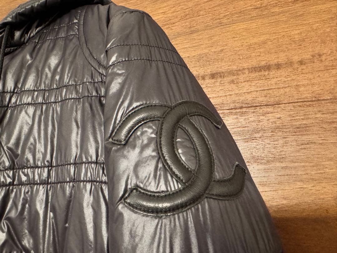 【ななこ様】 CHANEL シャネル フード ダウンジャケット ブラック