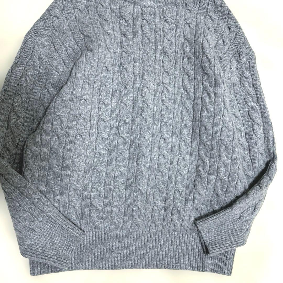 定価3.6万 エブリデイアイライク カシミヤ混 オーバーサイズ ケーブルニット