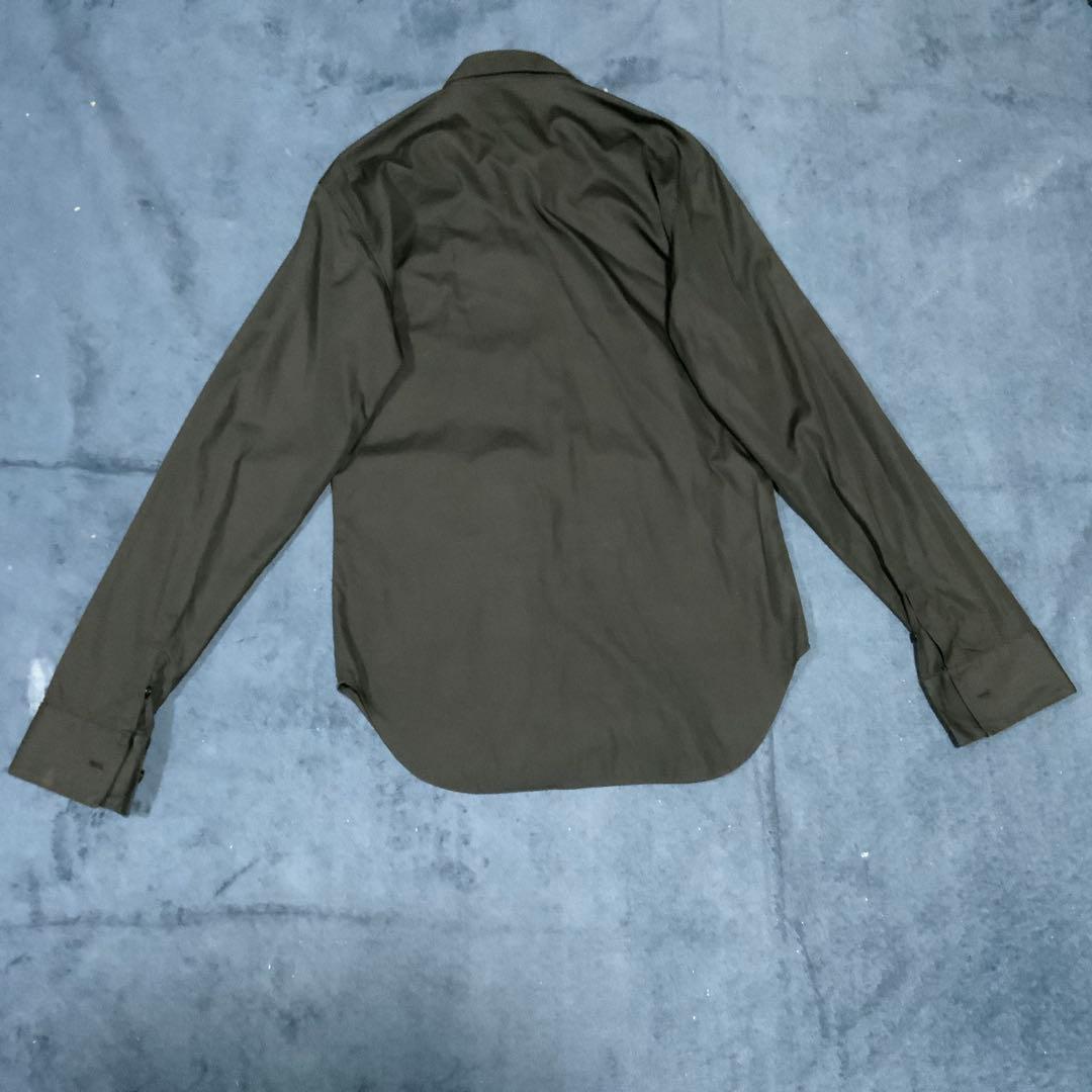 Dior 黒 長袖シャツ　ドレスシャツ　首元白　希少