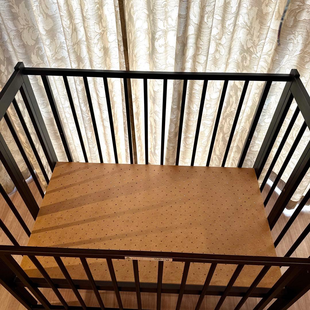 石崎家具 ワンタッチハイベッド スリーピー COOL ベビーベッドブラウン