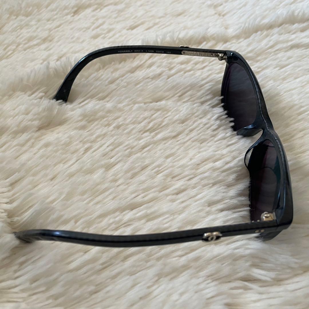 極美品 シャネル 3252 サングラス ココマーク 黒 53□18 レディース