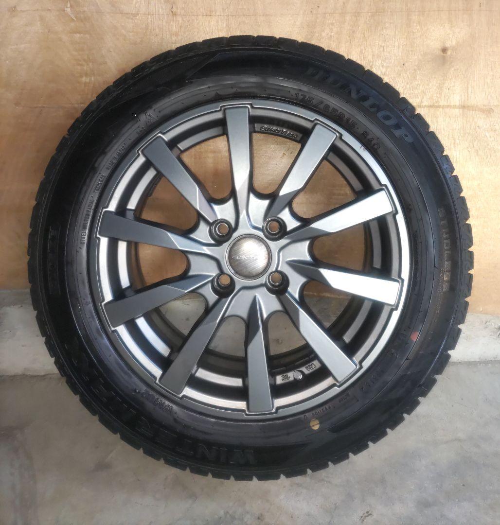 スタッドレスタイヤ付きホイール4本セットEUROTECH 175/65R15