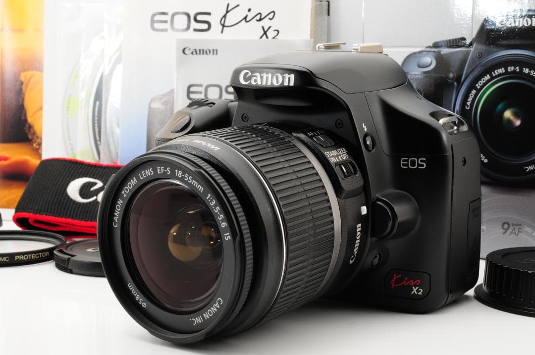 【ほぼ新品 元箱付】 キャノン Canon EOS Kiss X2 レンズキット