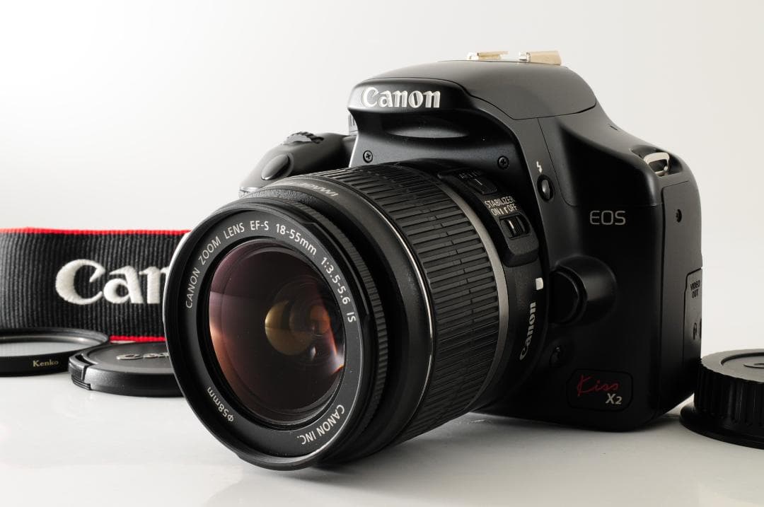 【ほぼ新品 元箱付】 キャノン Canon EOS Kiss X2 レンズキット