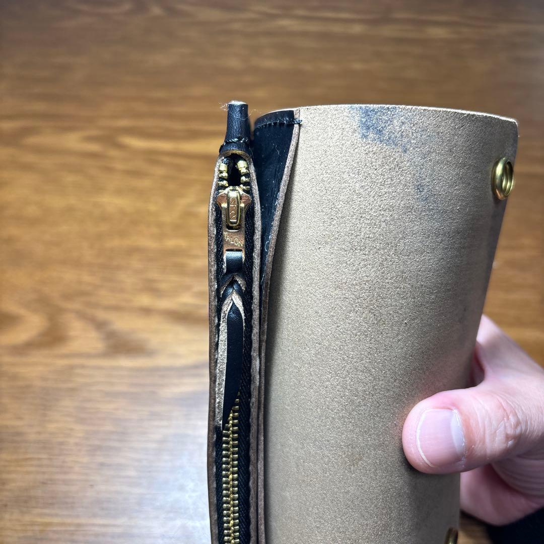 トラッカーウォレット HORWEEN社 クロムエクセル　ロング　2層タイプ　茶芯