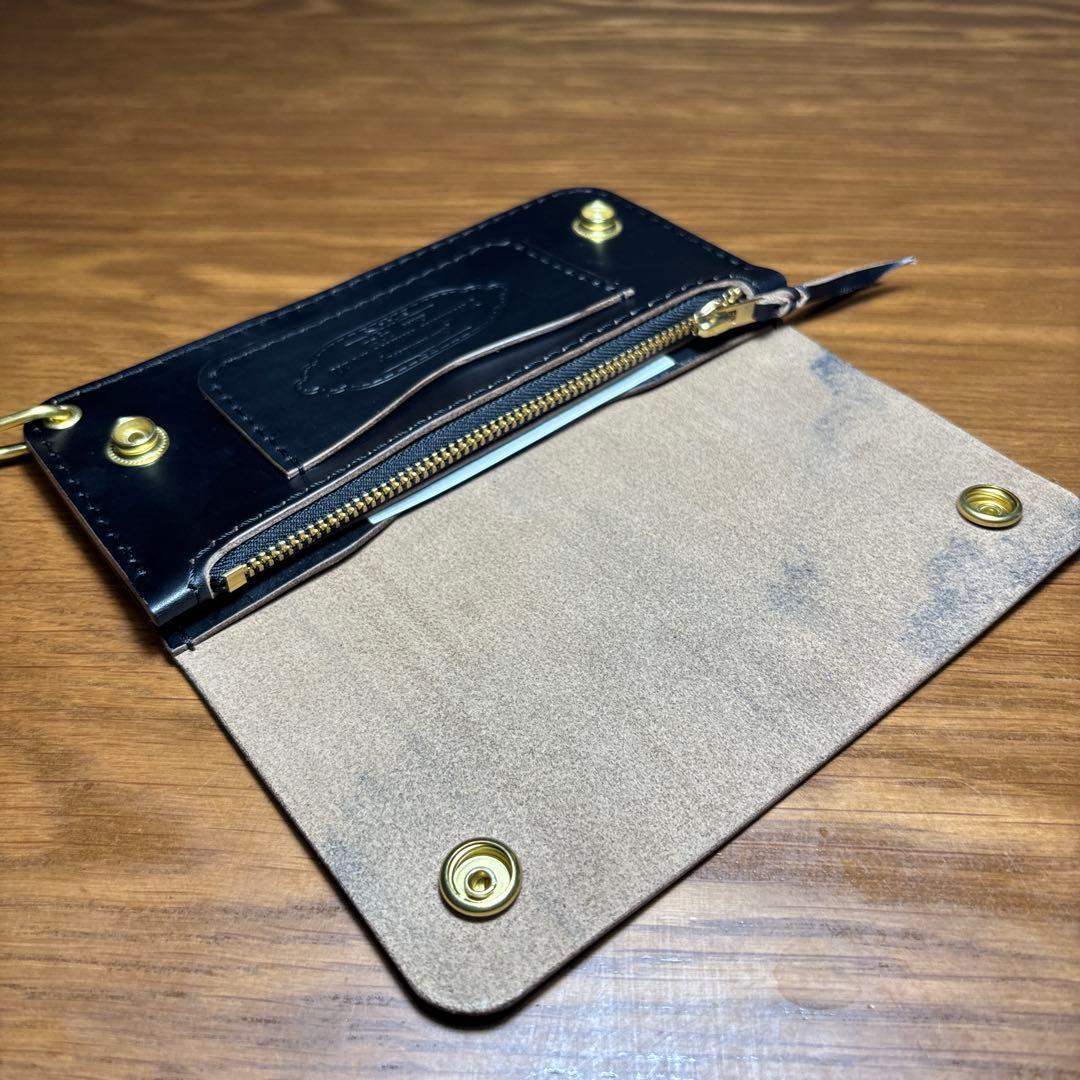 トラッカーウォレット HORWEEN社 クロムエクセル　ロング　2層タイプ　茶芯