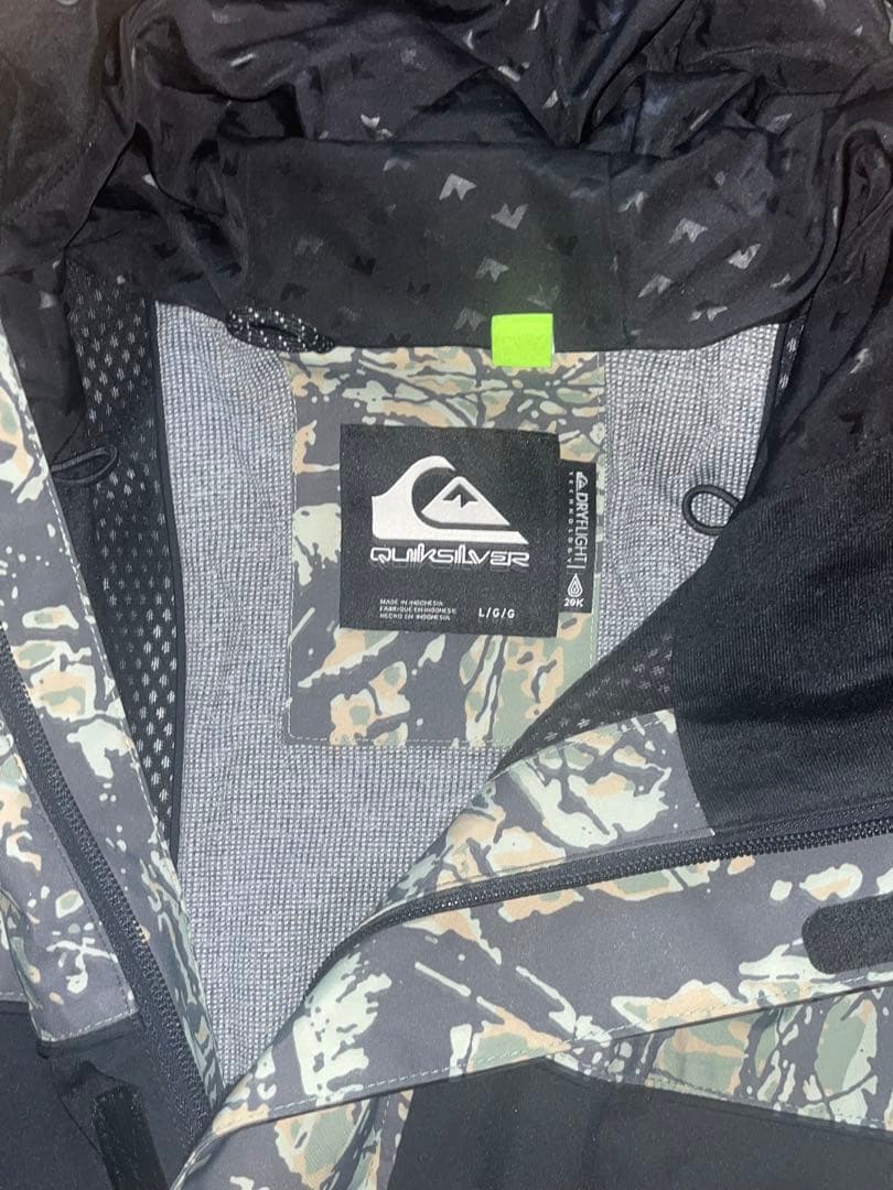 クイックシルバー カモフラ スノーボードウエア