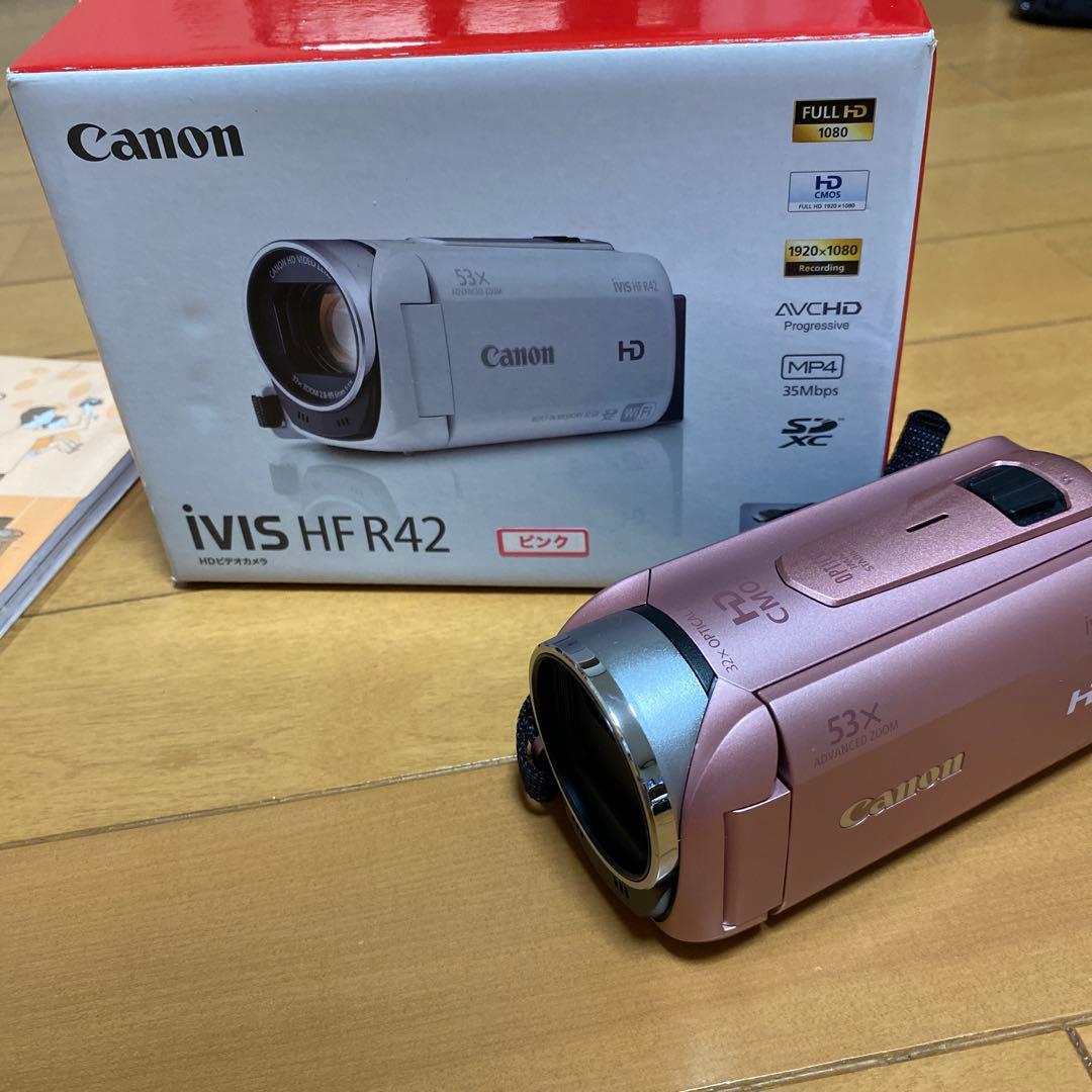 Canon ビデオカメラ iVIS HF R42 ピンク