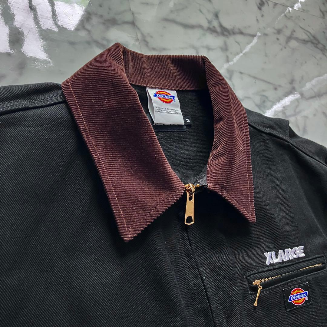 【美品】XLARGE × Dickies コラボ ワークジャケット ダック地 黒