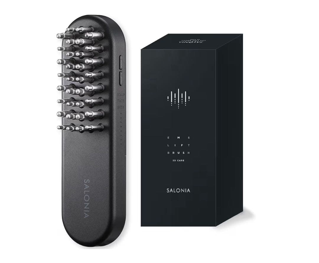 サロニア EMSリフトブラシ 3Dケア　上位モデル　ブラック
