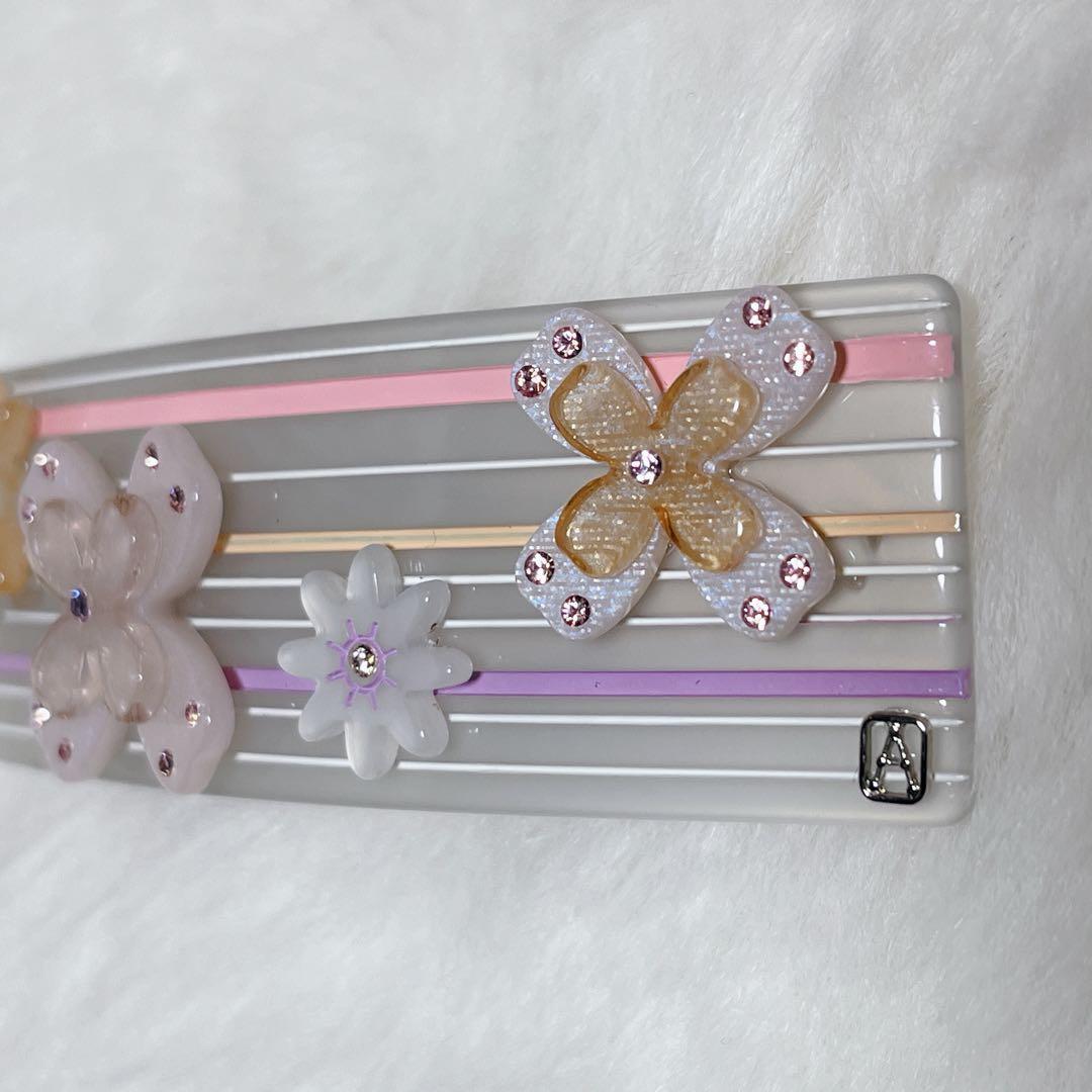 【美品】 Alexandre De Paris バレッタ ヘアピン フラワー