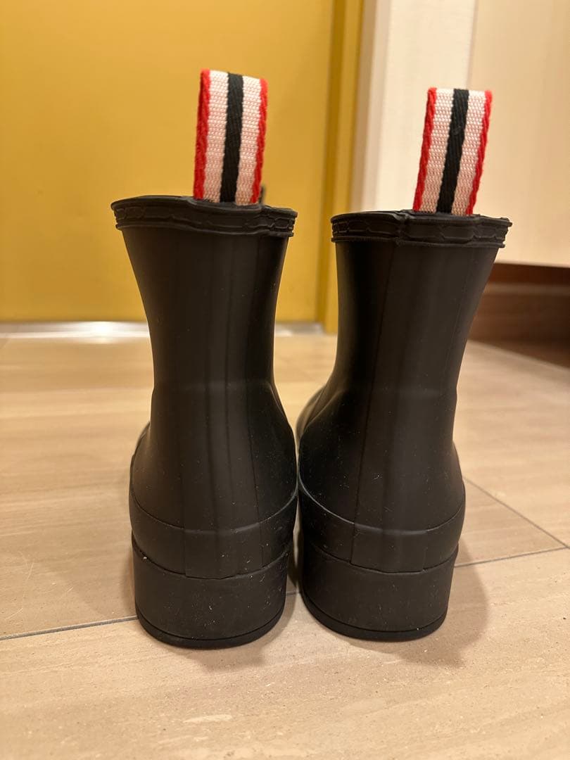 【美品】現行品　HUNTER ブラック ショートブーツ　25cm