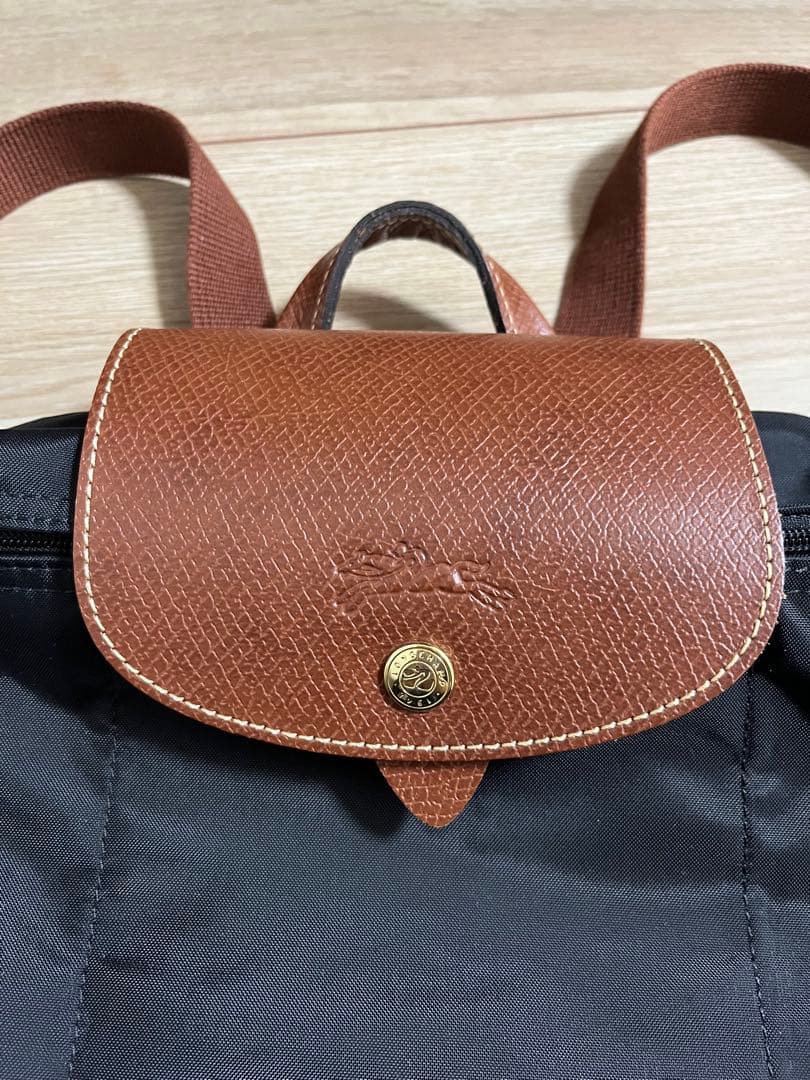 ロンシャン ナイロン リュック ブラック