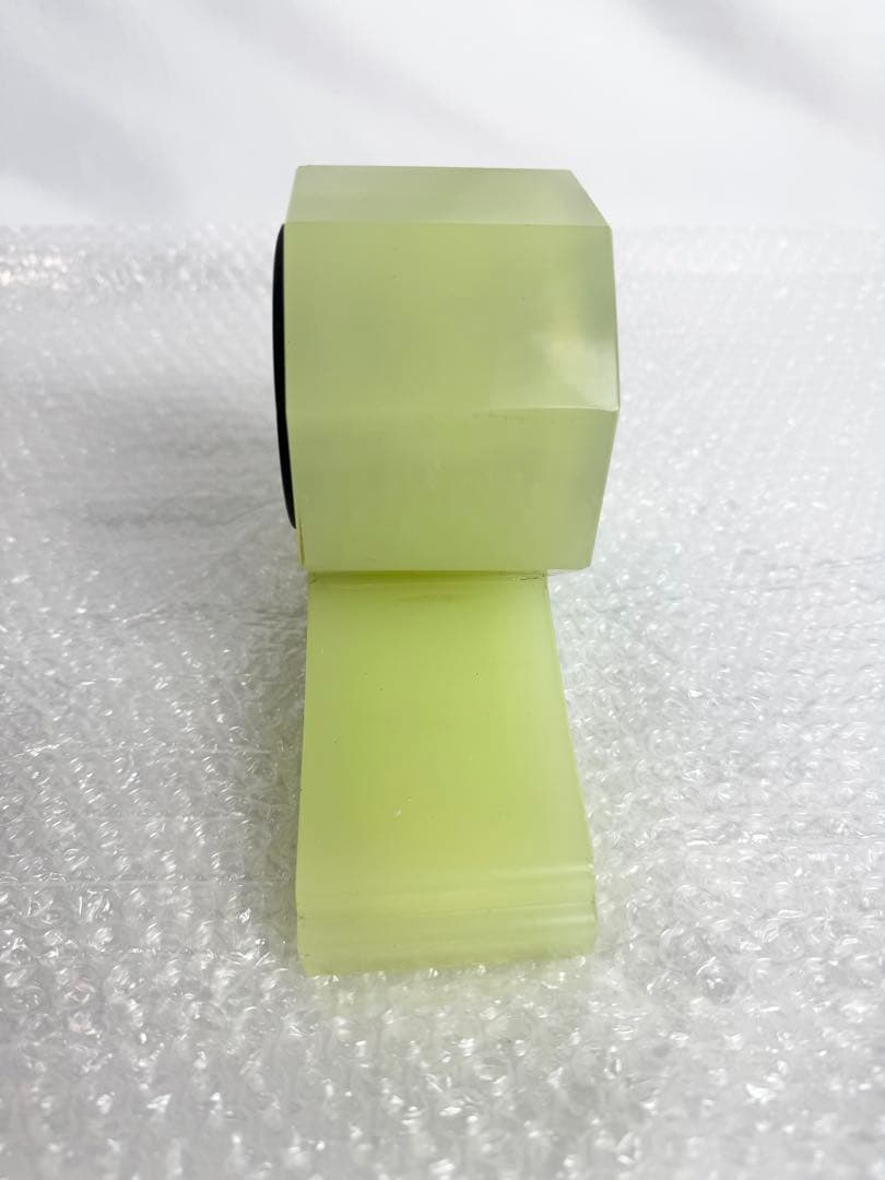 精工舎　トレードマーク　ウランガラス　置き時計　グリーン　セイコーシャ　ゼンマイ