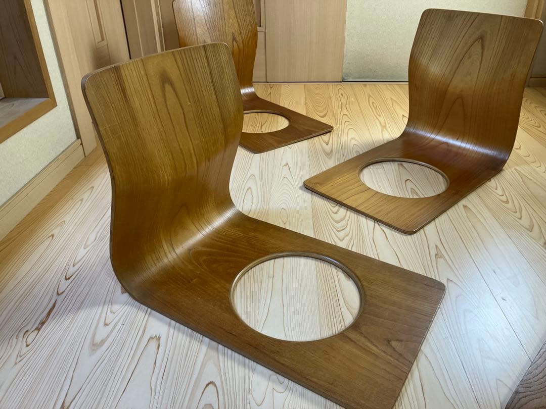 天童木工 座椅子 4脚セット 曲げ木 和モダン 藤森健次　ビンテージ　JAPAN