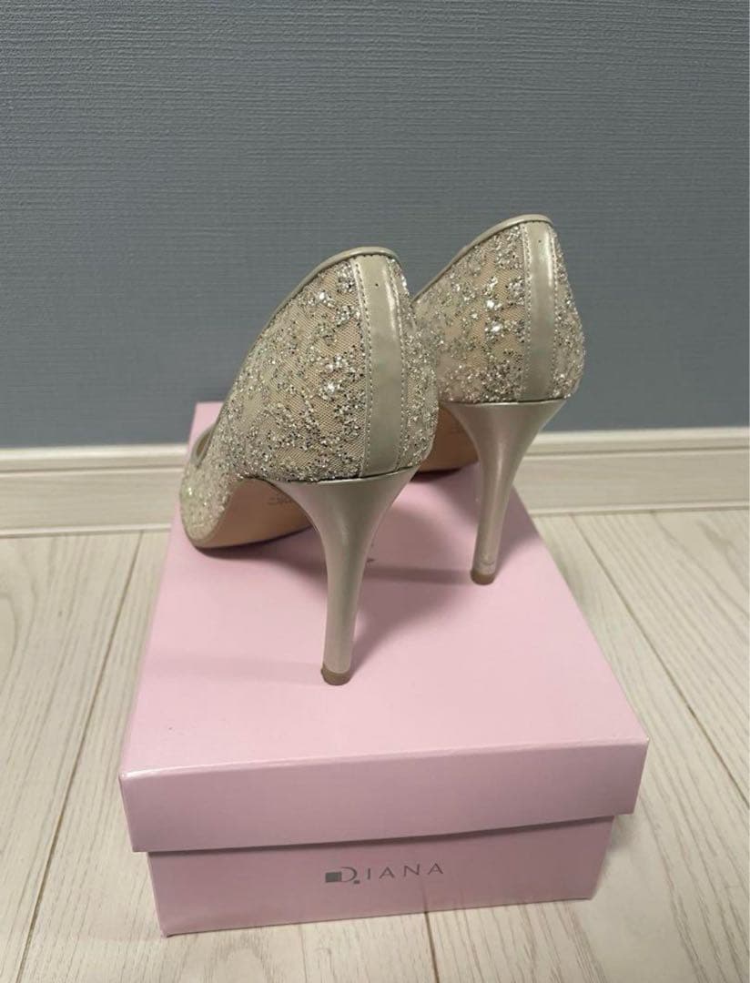 DIANA グリッター　チュール　 パンプス