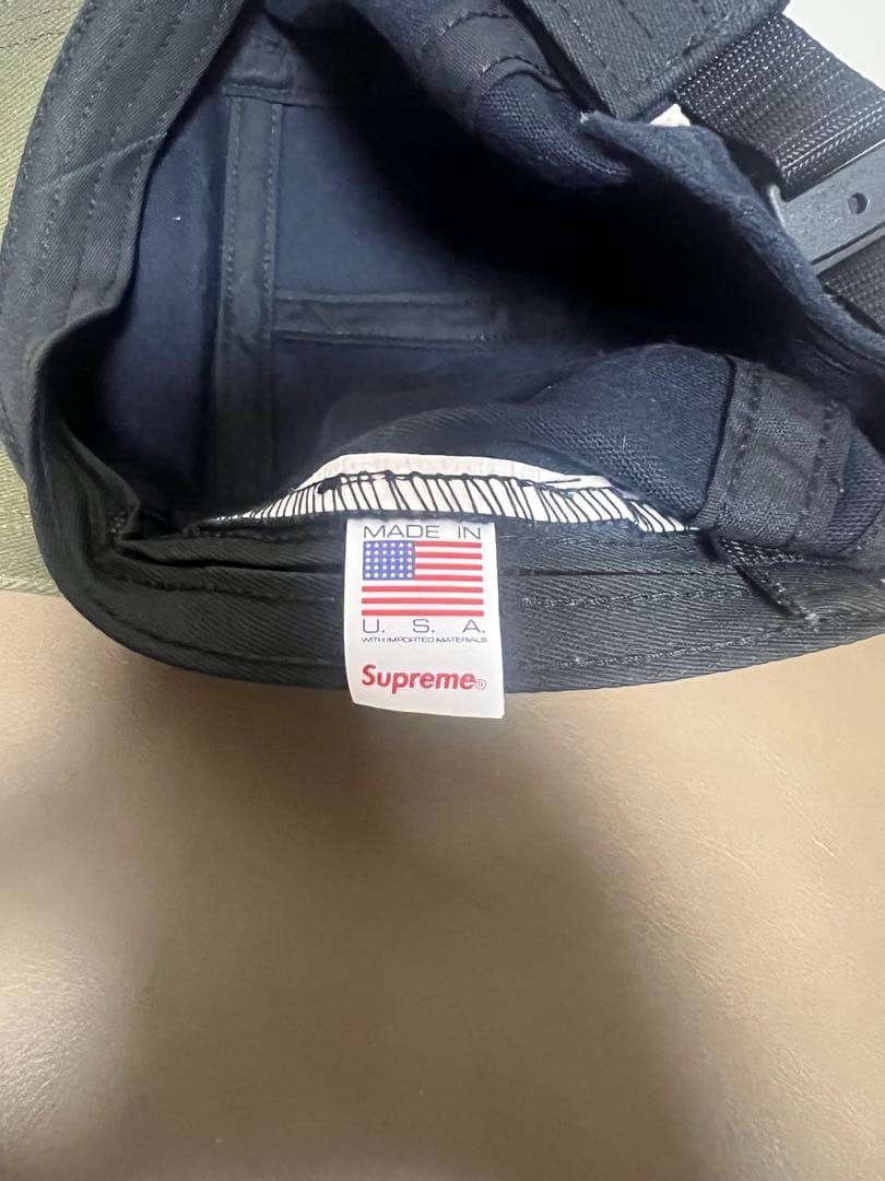 Supreme ネイビー/カーキ キャップ