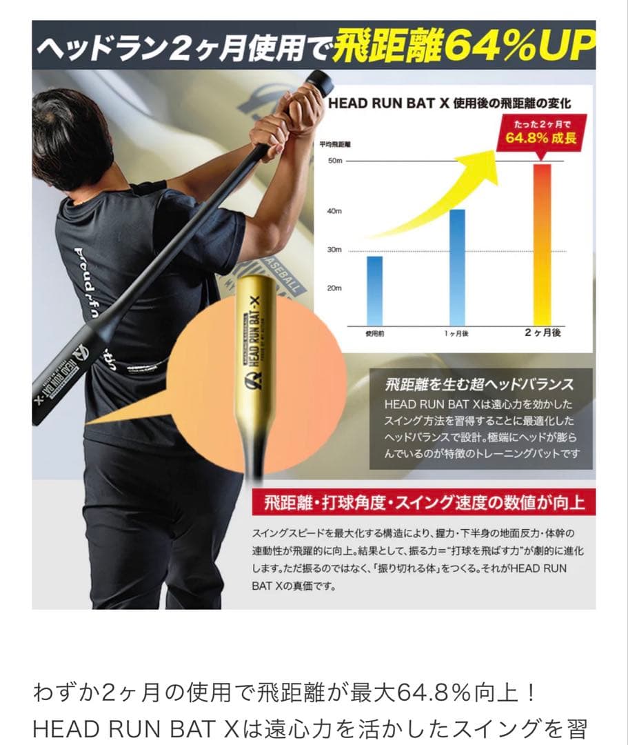 ヘッドランバット　HEAD RUN BAT アメイジングトレーニングバット