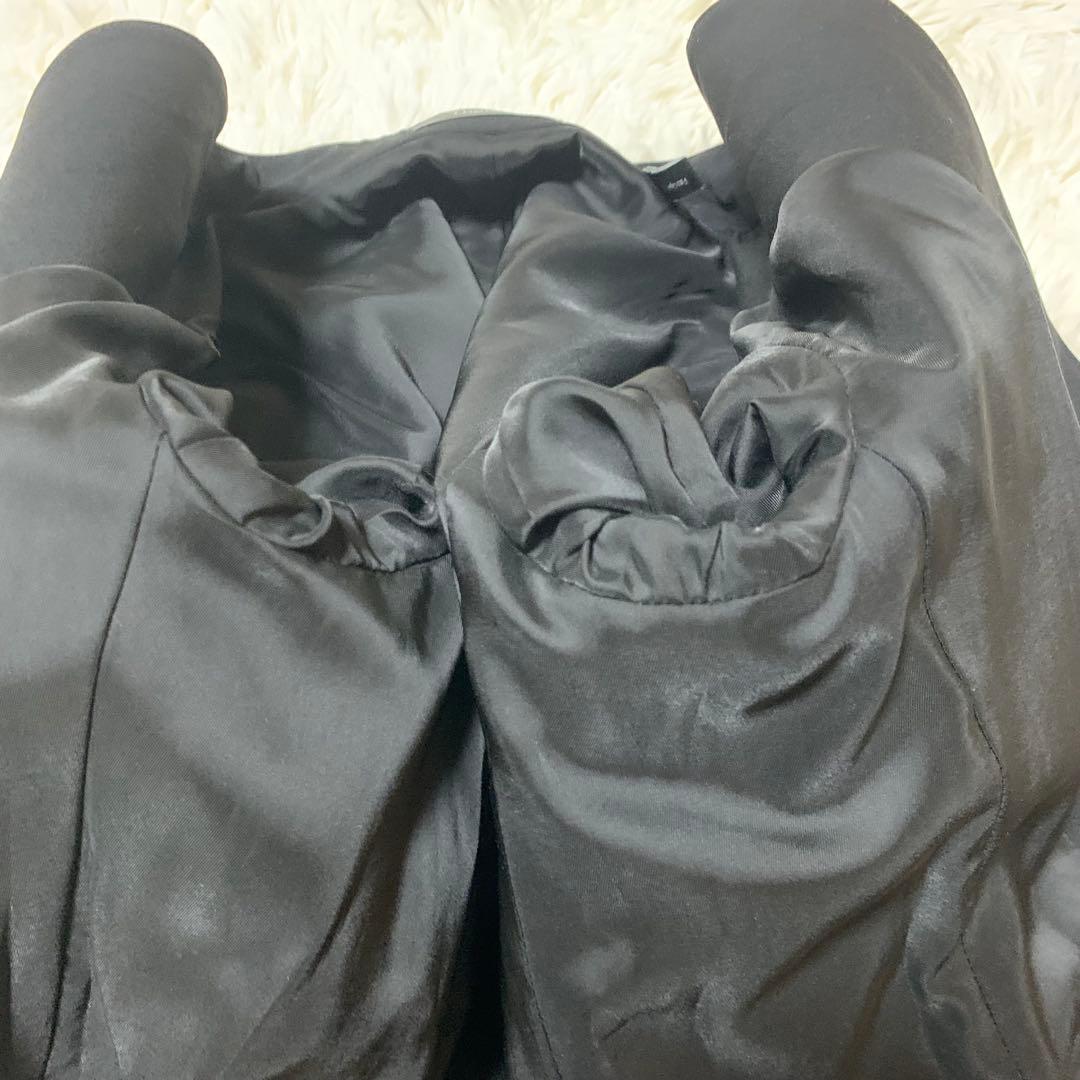 セオリー　ノーカラー　パンツスーツ　2 ブラック　フォーマル　セットアップ