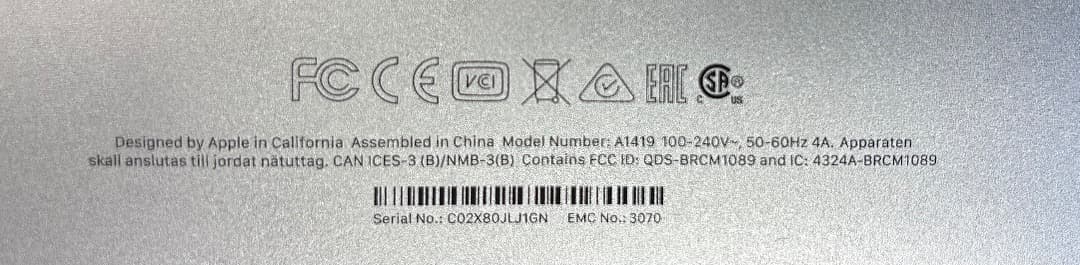 Apple iMac 2017 27インチ A1419 訳あり