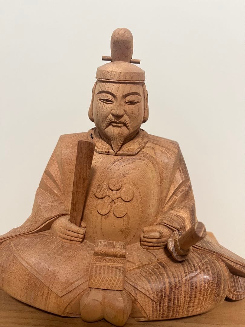 最終値下げ　菅原道真公　木彫り　欅材　天神様　学問の神様