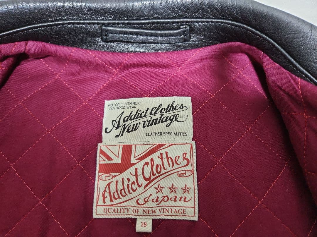 ADDICT CLOTHES ディアスキン シングルライダース　38