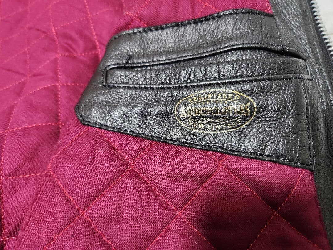 ADDICT CLOTHES ディアスキン シングルライダース　38