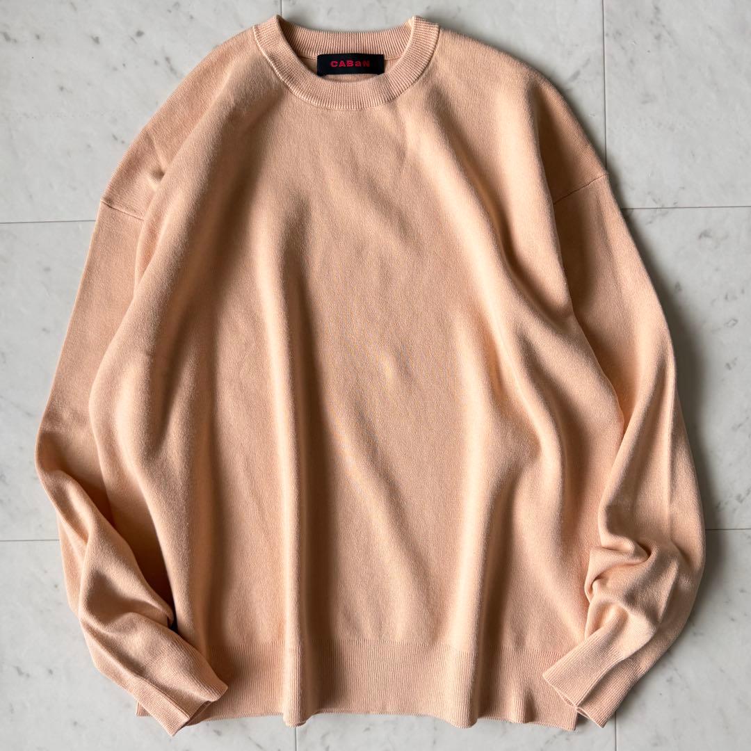 極美品キャバン CABaN トゥモローランド コットンカシミヤクルーネックニット