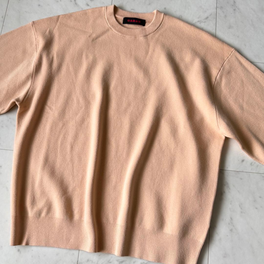 極美品キャバン CABaN トゥモローランド コットンカシミヤクルーネックニット