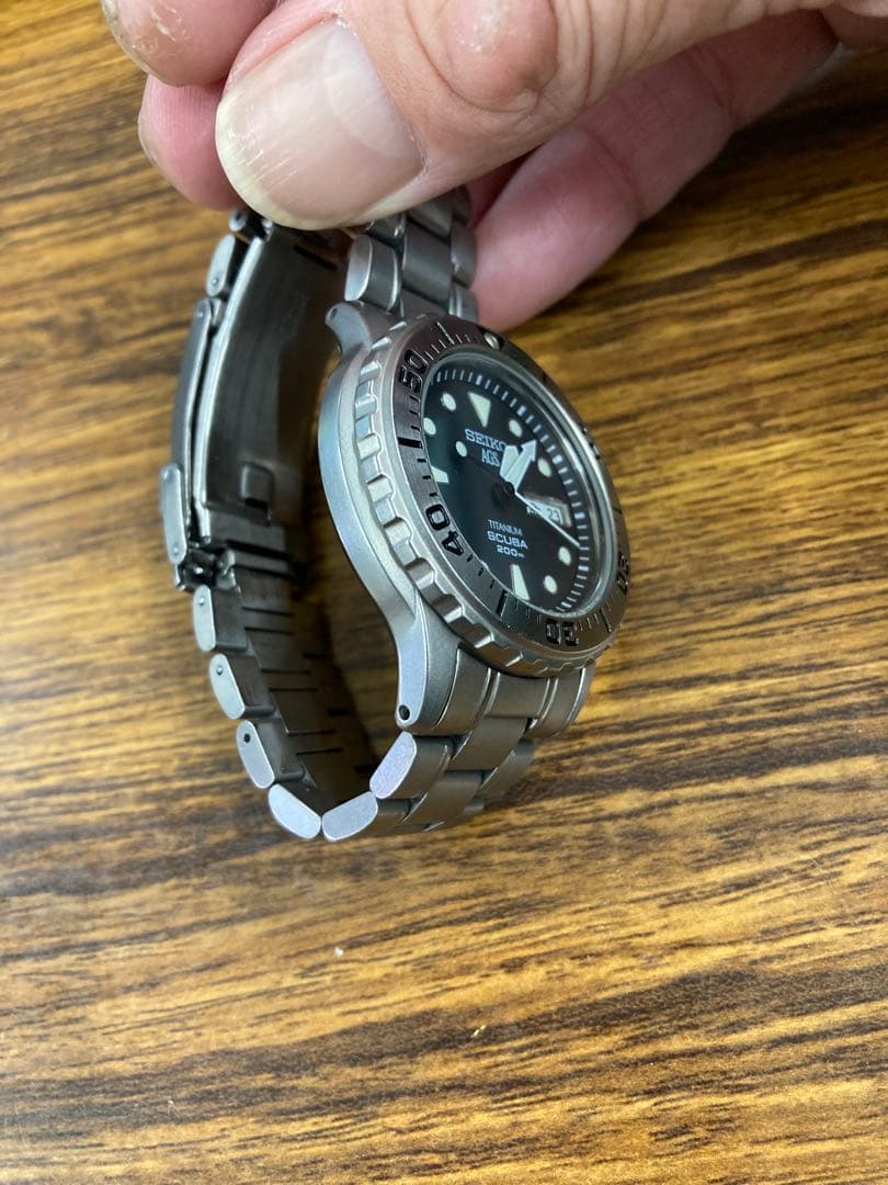 セイコー AGS ダイバーズウォッチ チタン　キャパシタ交換済み　美品