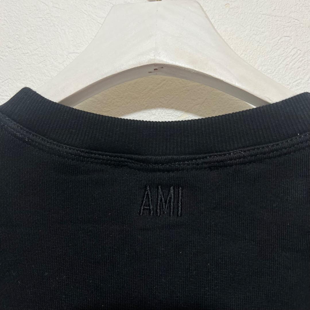 新品タグ付き 正規品 ami アミパリス ブラック スウェット トレーナー M