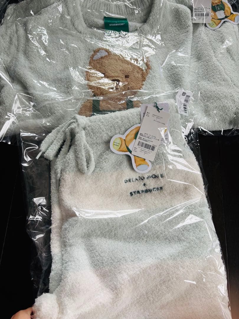 ジェラートピケスターバックス ルームウェア上下セット　ミントグリーン