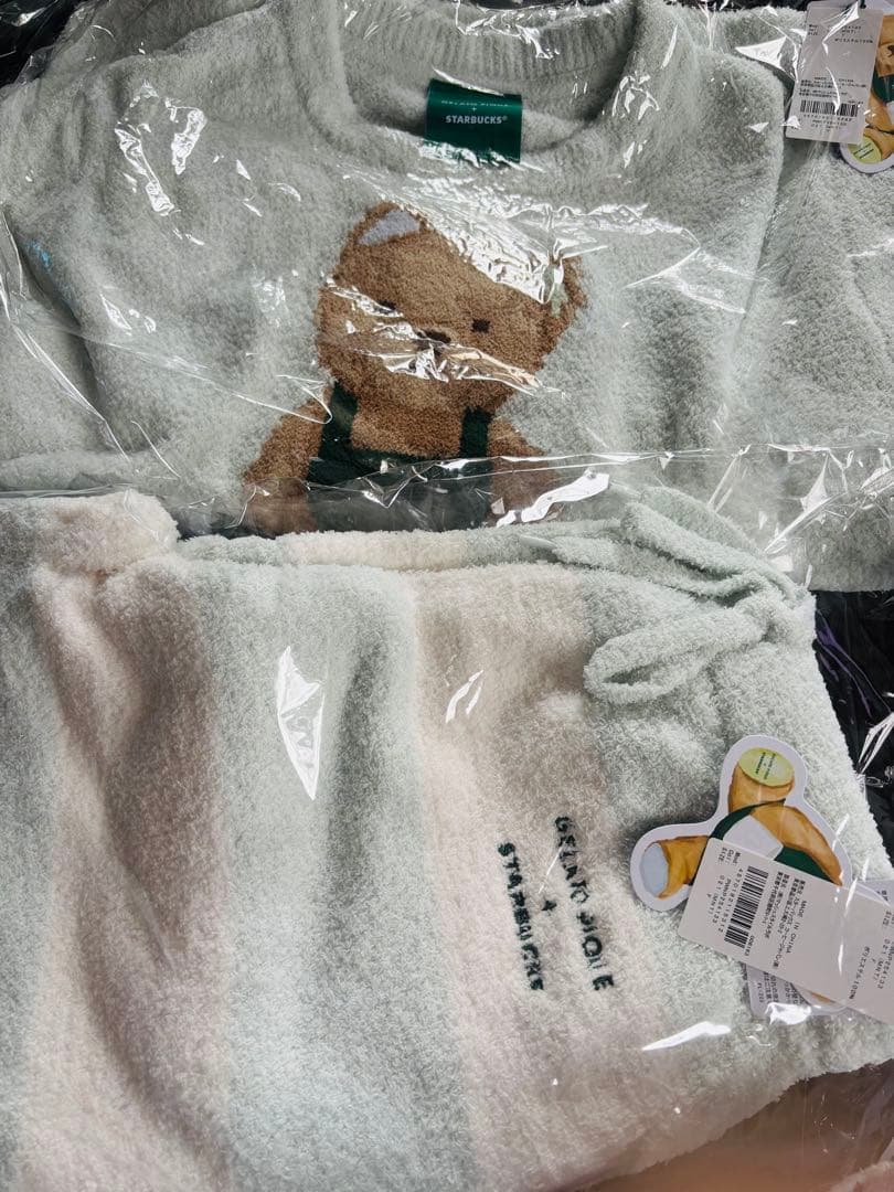 ジェラートピケスターバックス ルームウェア上下セット　ミントグリーン