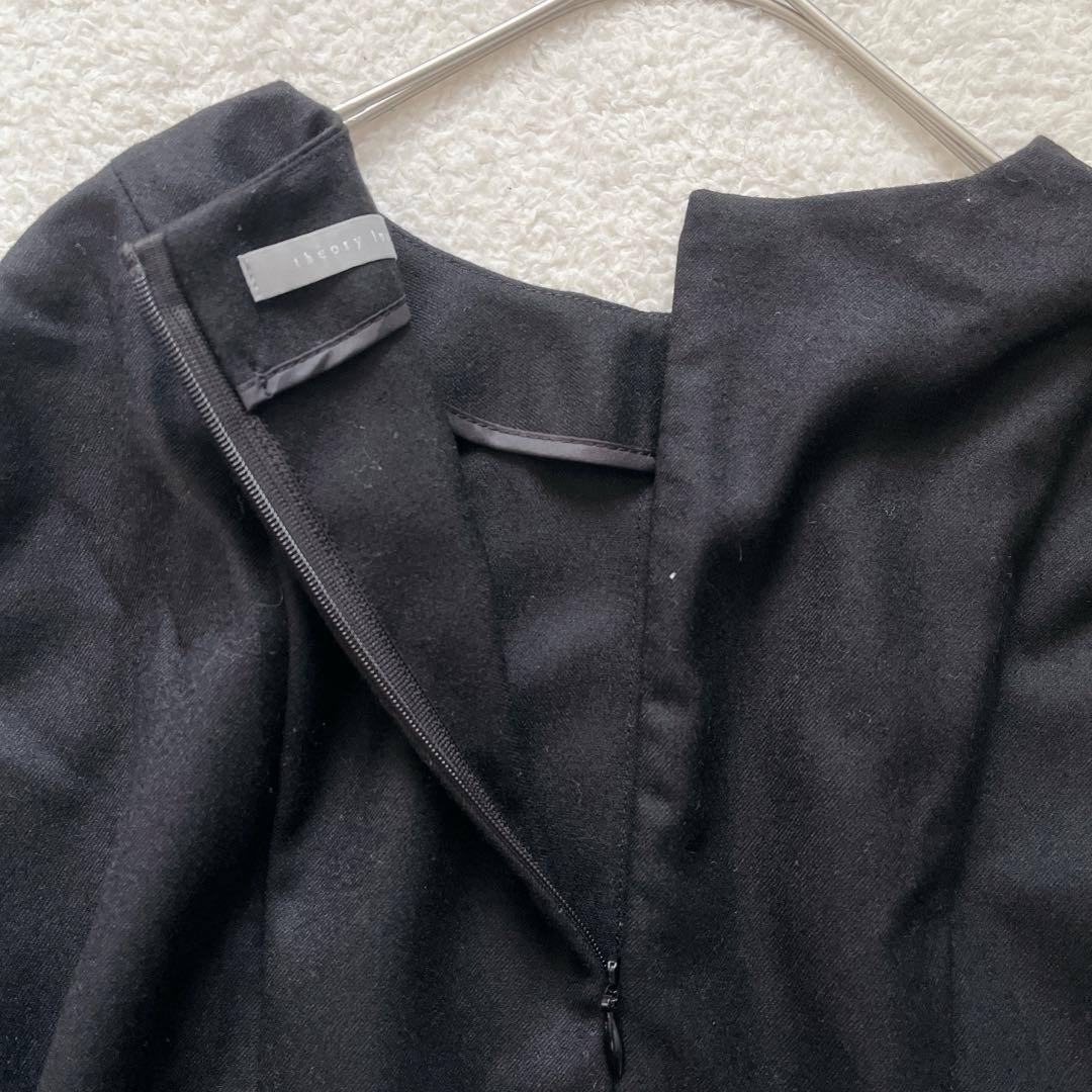 【美品】セオリーリュクス 定価4万弱 Saxony Seine ウールブラウス