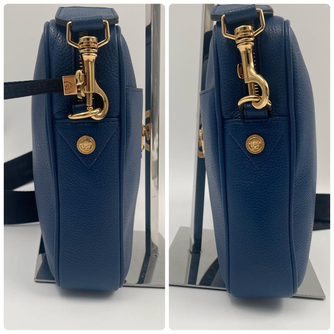 【✨現行/未使用級】ヴェルサーチ ショルダーバッグ メデューサ 2way ブルー