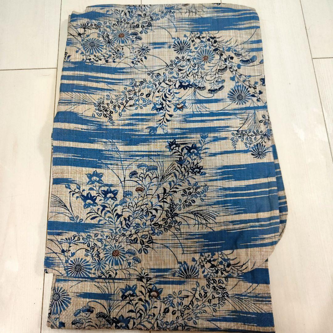 竺仙　奥州小紋　秋草柄