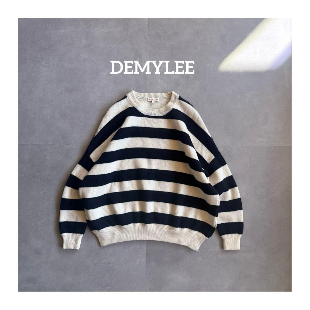 【BOOさま専用】DEMYLEE ウール 太めボーダーニット 白黒