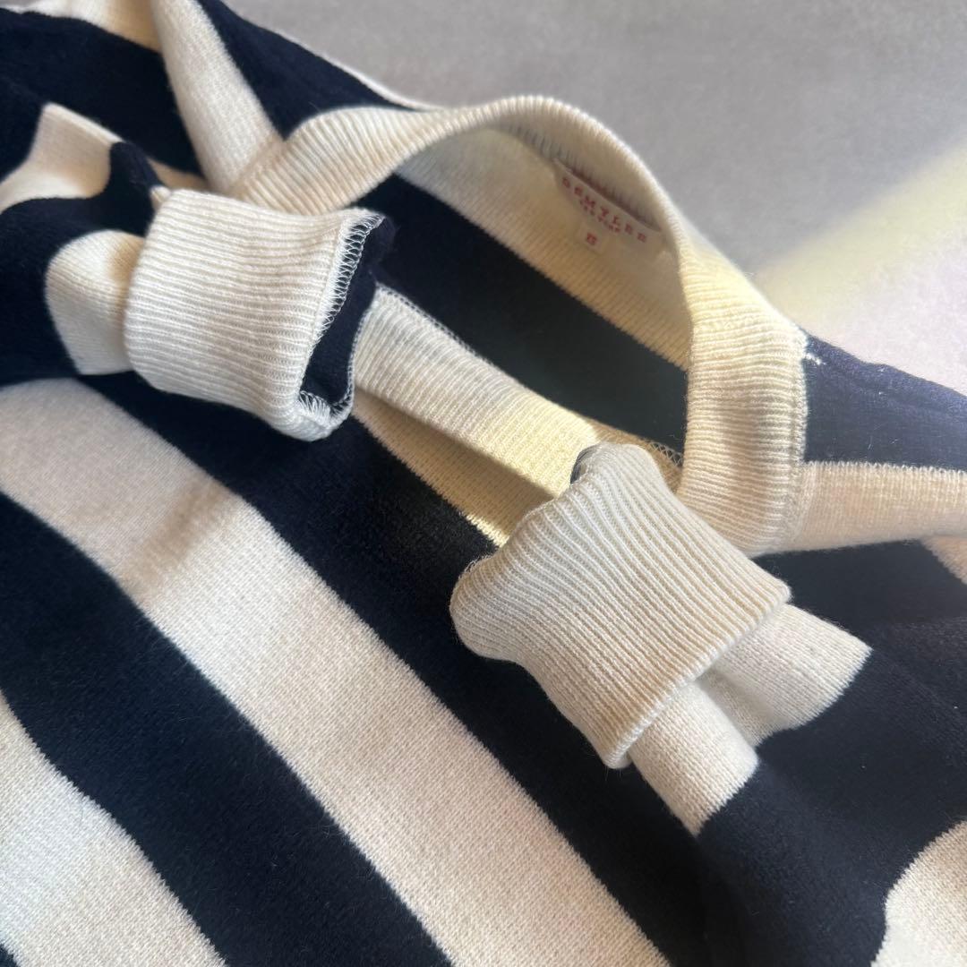 【BOOさま専用】DEMYLEE ウール 太めボーダーニット 白黒