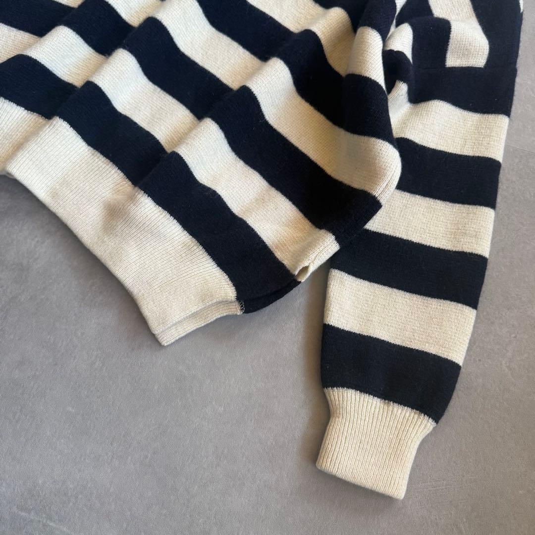 【BOOさま専用】DEMYLEE ウール 太めボーダーニット 白黒