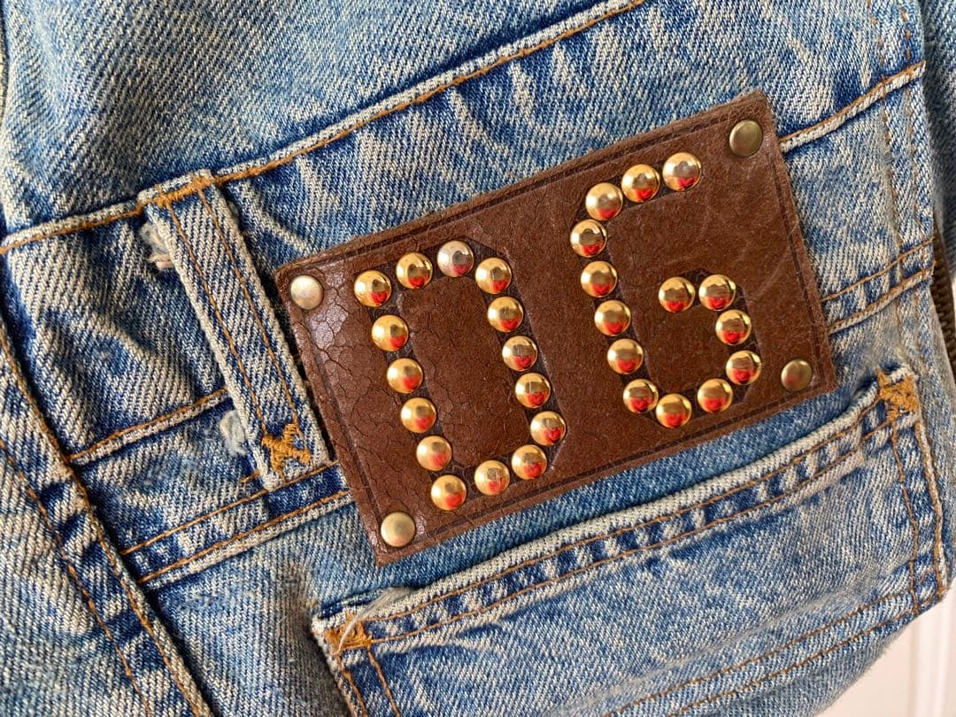 DOLCE&GABBANAデニムバッグ スタッズ付き