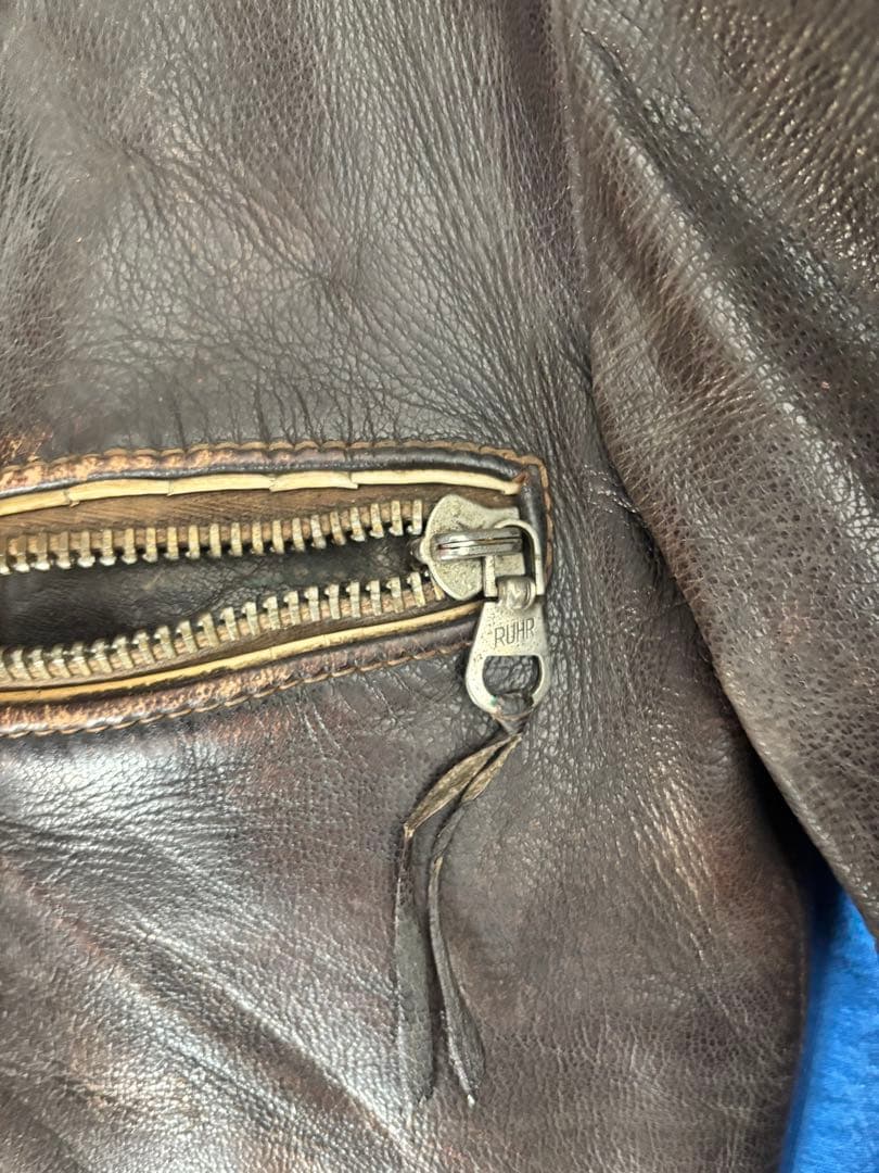 茶レザー　ジャケット　60s〜70s