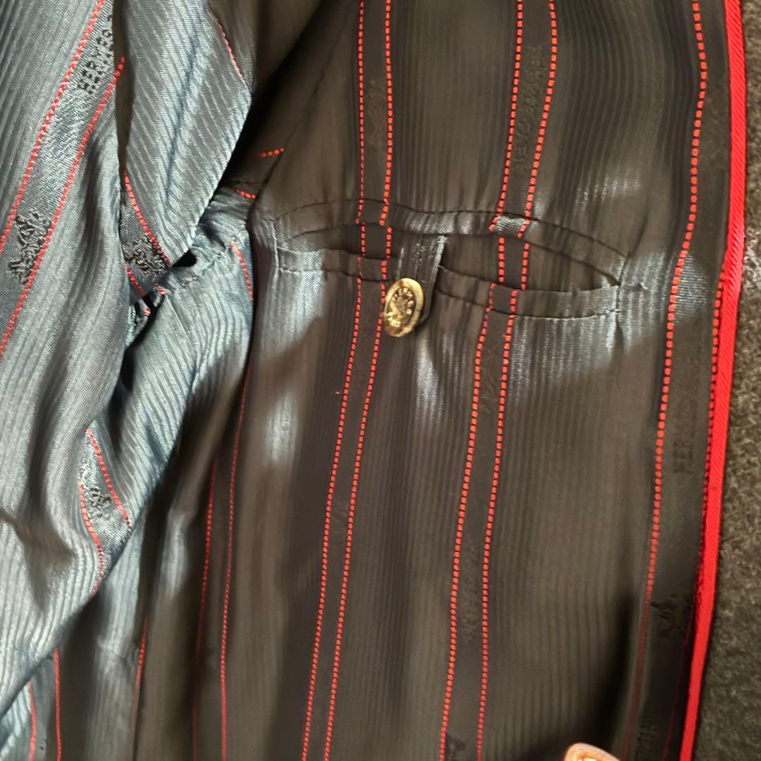 HERMÈS エルメス ダークグレー ロングコート 38 チェスターコート