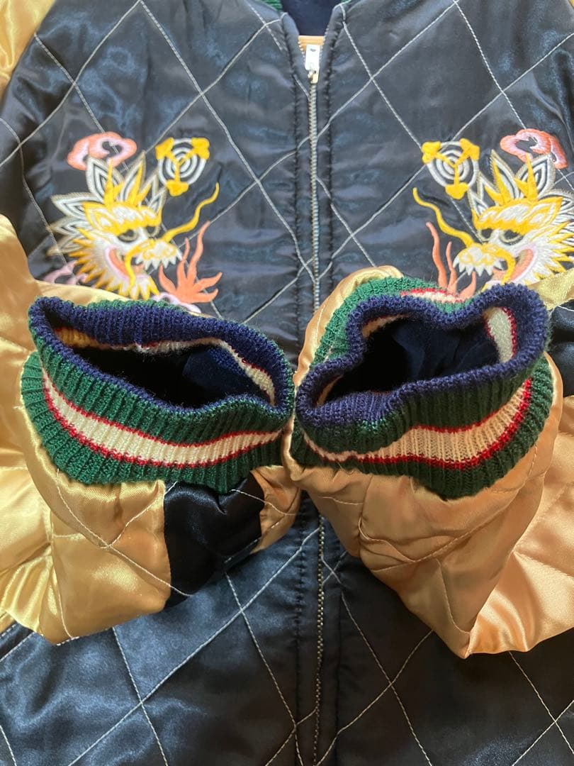 テーラー東洋 別珍 スカジャン 舞妓/鷲 /日本地図/龍　リバーシブル