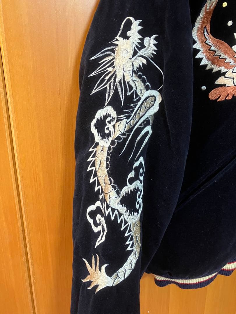 テーラー東洋 別珍 スカジャン 舞妓/鷲 /日本地図/龍　リバーシブル