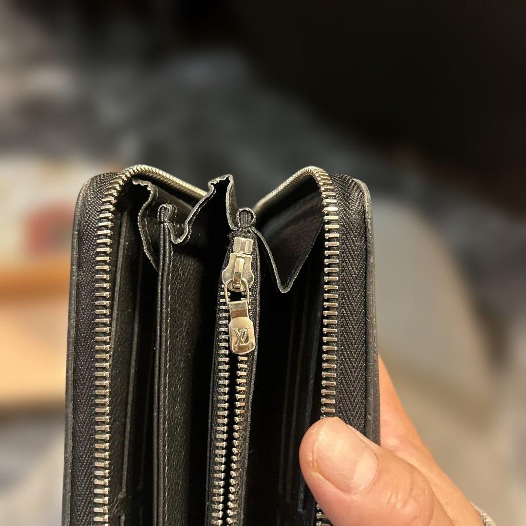 O*H様 LOUIS VUITTON ブラック レザー 長財布　ラウンドファスナ