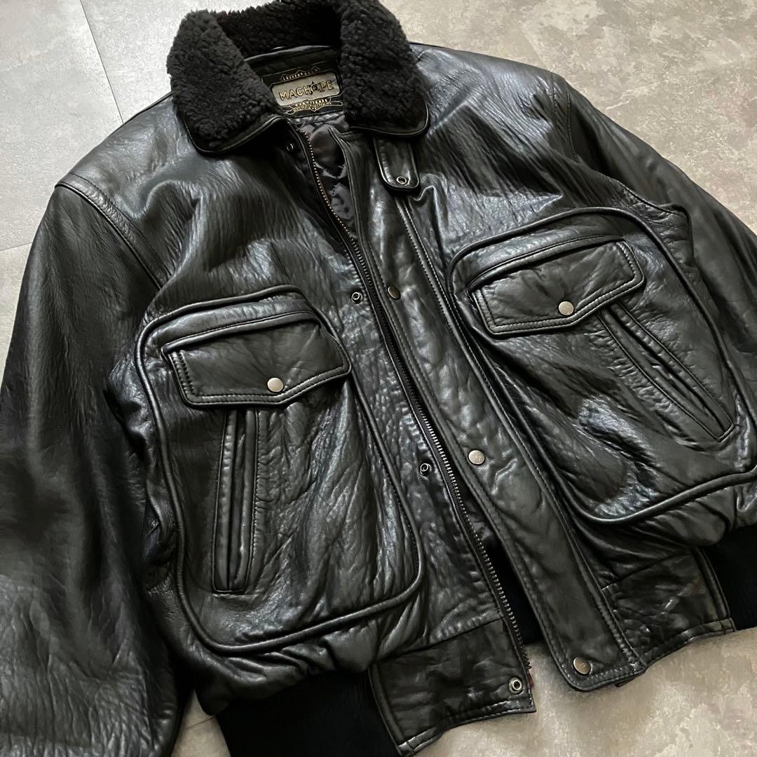 90s vintage G-1 flight leather jacket 羊革